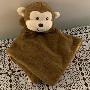 Animal Adventures Monkey Lovey Security Blankie Baby Blanket Soothing Toy 13 In